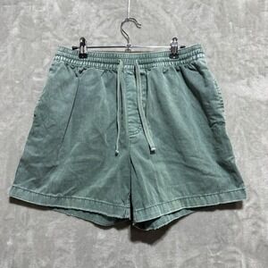 Urban Outfitters BDG Volley Shorts Mens Medium Green Denim Relaxed Fit Classics